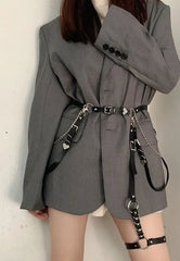 Rosé Leather Thigh Harness