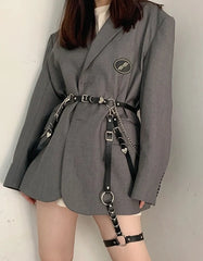 Rosé Leather Thigh Harness