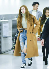 Rose Long Woolen Coat