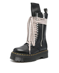 Rose Combat Lace-Up Boots