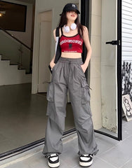 Ruka Grey Drawstring Pants