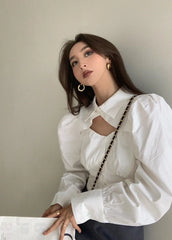 Ryujin White Cut-Out Top