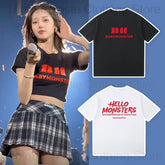 BABYMONSTER “HELLO MONSTERS” Crop Graphic Tee