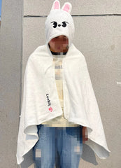 SKZoo™ Hooded Flannel Blanket Cartoon Cape Shawl