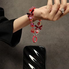 Bow Beaded Wrist Bag