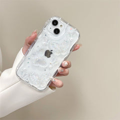 Pearl Butterfly Glitter Case