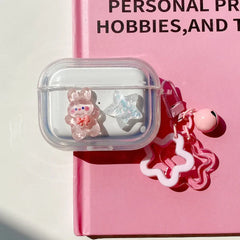Crystal Rabbit Star AirPods Case