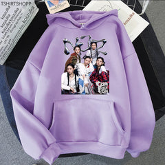 NewJeans “NJZ NWJNS” Oversized Graphic Hoodie