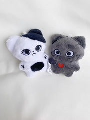NewJeans Danielle Inspired Black & White Cat Doll Keychain