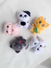 NewJeans Danielle Inspired Black & White Cat Doll Keychain
