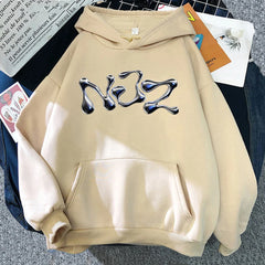 NewJeans “NJZ NWJNS” Oversized Graphic Hoodie