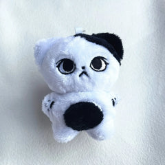 NewJeans Danielle Inspired Black & White Cat Doll Keychain