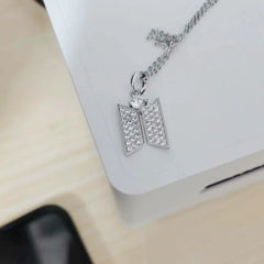 CrystalVibe™ Purple Silver Zircon Pendant Necklace