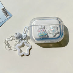 Crystal Rabbit Star AirPods Case