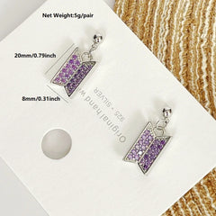 CrystalVibe™ Purple Silver Zircon Pendant Necklace