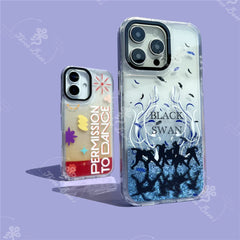 Black Swan Quicksand Glitter Case