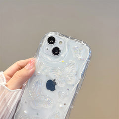 Pearl Butterfly Glitter Case