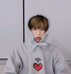 Seungmin Heart Print Hoodie