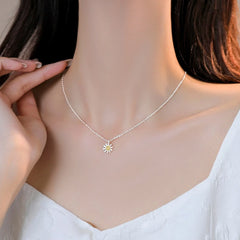 Jimin Silver Daisy Chain Necklace
