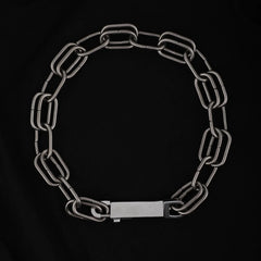 Taehyung Silver Double-Link Chain Choker