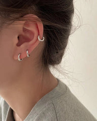 RM Silver Mini Loop Earrings
