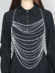 Jimin Silver Multi-Layer Body Chain