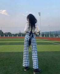 Jennie Tartan Straight Pants