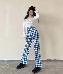 Jennie Tartan Straight Pants