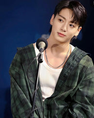 Jungkook Silver Double-Layer Chain Necklace