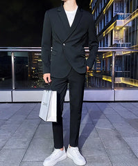 Soobin Asymmetrical Suit Jacket