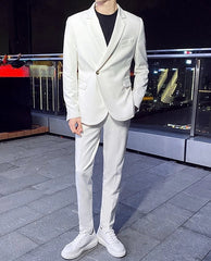 Soobin Asymmetrical Suit Jacket