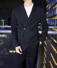 Soobin Asymmetrical Suit Jacket