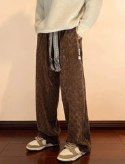 Suga Mocha Checkered Corduroy Pants