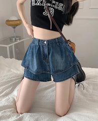 Sullyoon Layered Denim Skorts