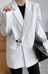 Taehyung Asymmetric Padlock Suit Jacket