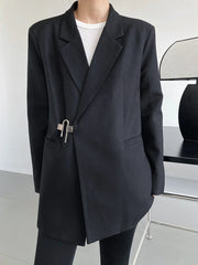 Taehyung Asymmetric Padlock Suit Jacket