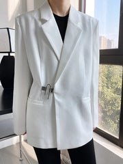Taehyung Asymmetric Padlock Suit Jacket
