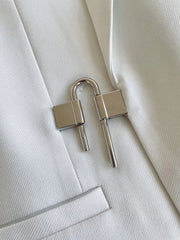 Taehyung Asymmetric Padlock Suit Jacket