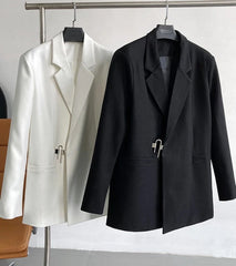 Taehyung Asymmetric Padlock Suit Jacket