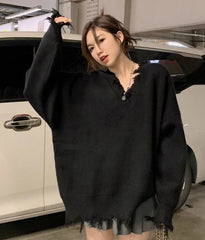 Taehyung Raw-Edge Sweater