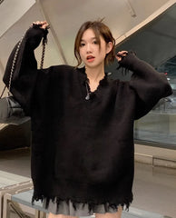 Taehyung Raw-Edge Sweater
