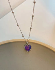 Taehyung Color-Changing Heart Necklace