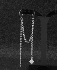 Taehyung Silver Double-Buckle Earring