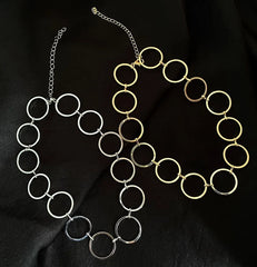 Taehyung Silver Round-Link Necklace
