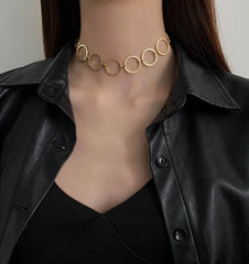 Taehyung Silver Round-Link Necklace