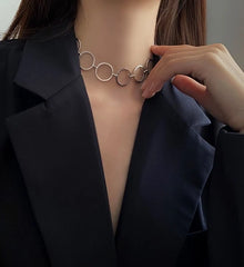 Taehyung Silver Round-Link Necklace