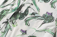 Taehyung Ivory Floral Button-Up Shirt