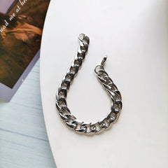 Jungkook Thick Silver Chain Bracelet