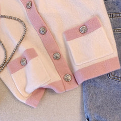 Jennie White & Pink Halter Top