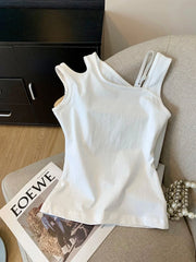Ningning Asymmetric Graphic Top